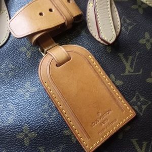 Louis Vuitton Vachetta leather luggage Tag & Poignet 100% AUTHENTIC